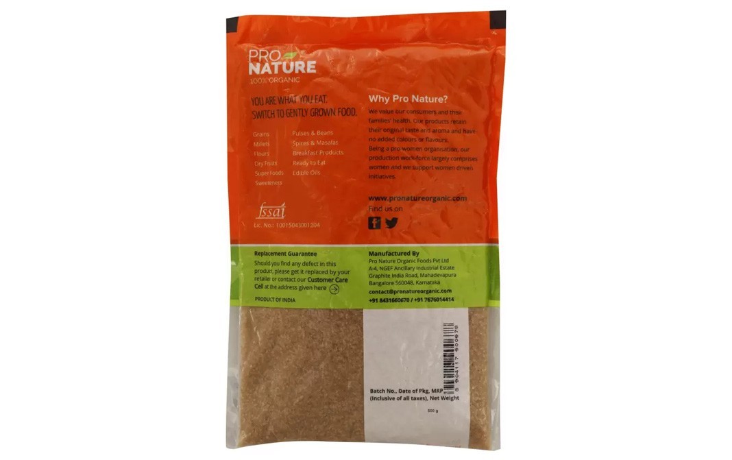 Pro Nature 100% Organic Brown Sugar    Pack  500 grams